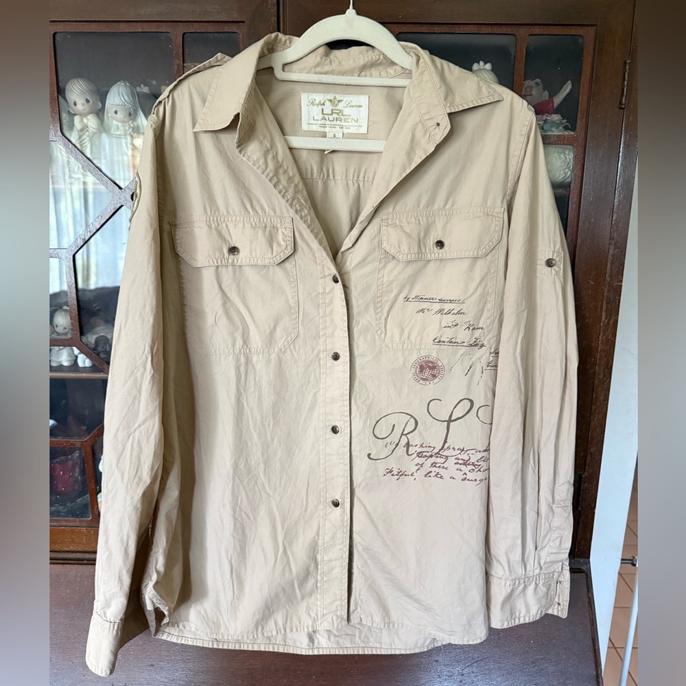 Rare Ralph Lauren Beige Safari Shirt
